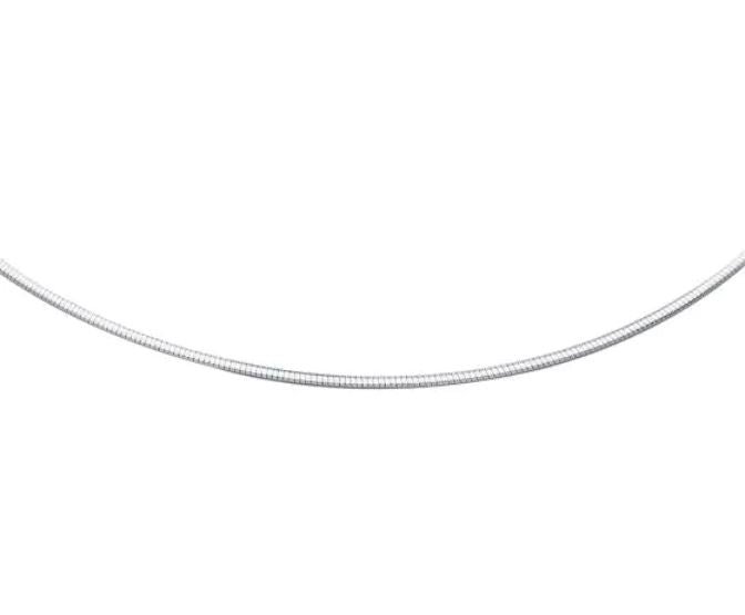 14K 2mm Classic Omega - Lexie Jordan Jewelry