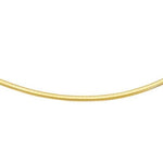 14K 3mm Classic Omega with Box Lock - Lexie Jordan Jewelry