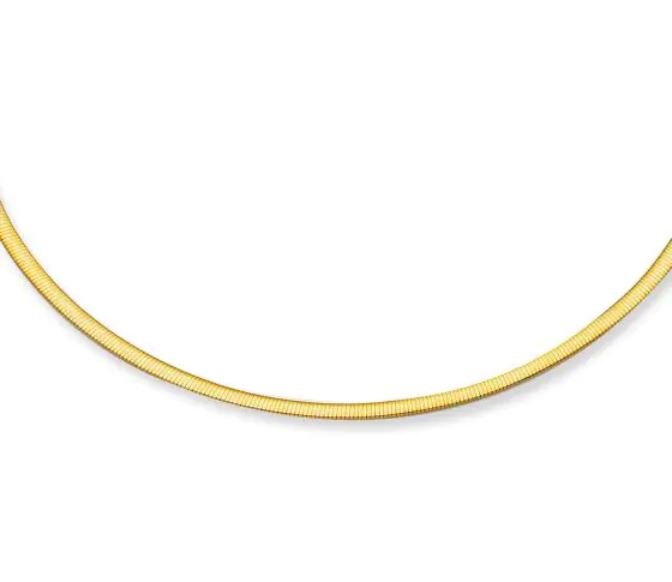 14K Gold 2.5mm Reversible Omega - Lexie Jordan Jewelry