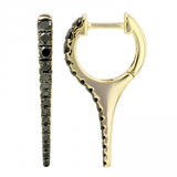 14k Yellow Gold Black Diamond Spike Earrings - Lexie Jordan Jewelry