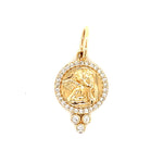 Angel charm | 14K gold | Diamonds - Lexie Jordan Jewelry
