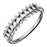 14K gold baguette and round diamond ring - Lexie Jordan Jewelry