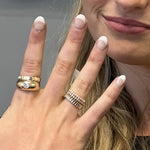 14K gold baguette and round diamond ring - Lexie Jordan Jewelry