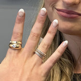 14K gold baguette and round diamond ring - Lexie Jordan Jewelry