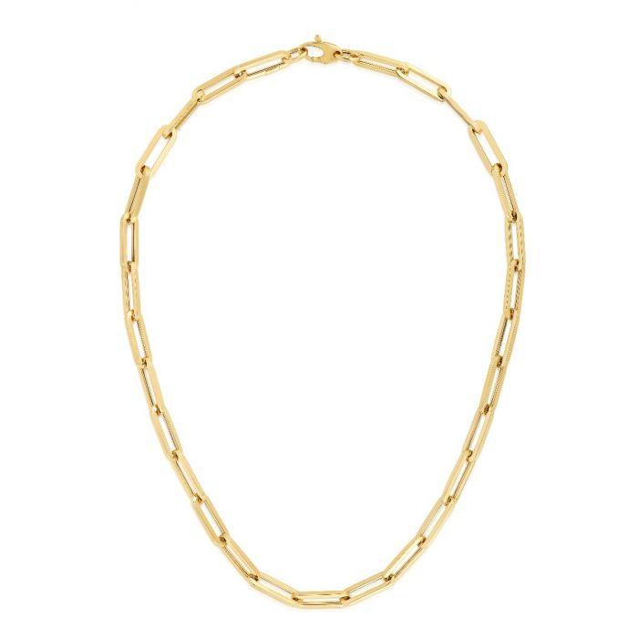 14k Gold Paper Clip Chain - Lexie Jordan Jewelry