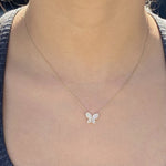 14K Gold Pave Diamond Butterfly Necklace - Lexie Jordan Jewelry