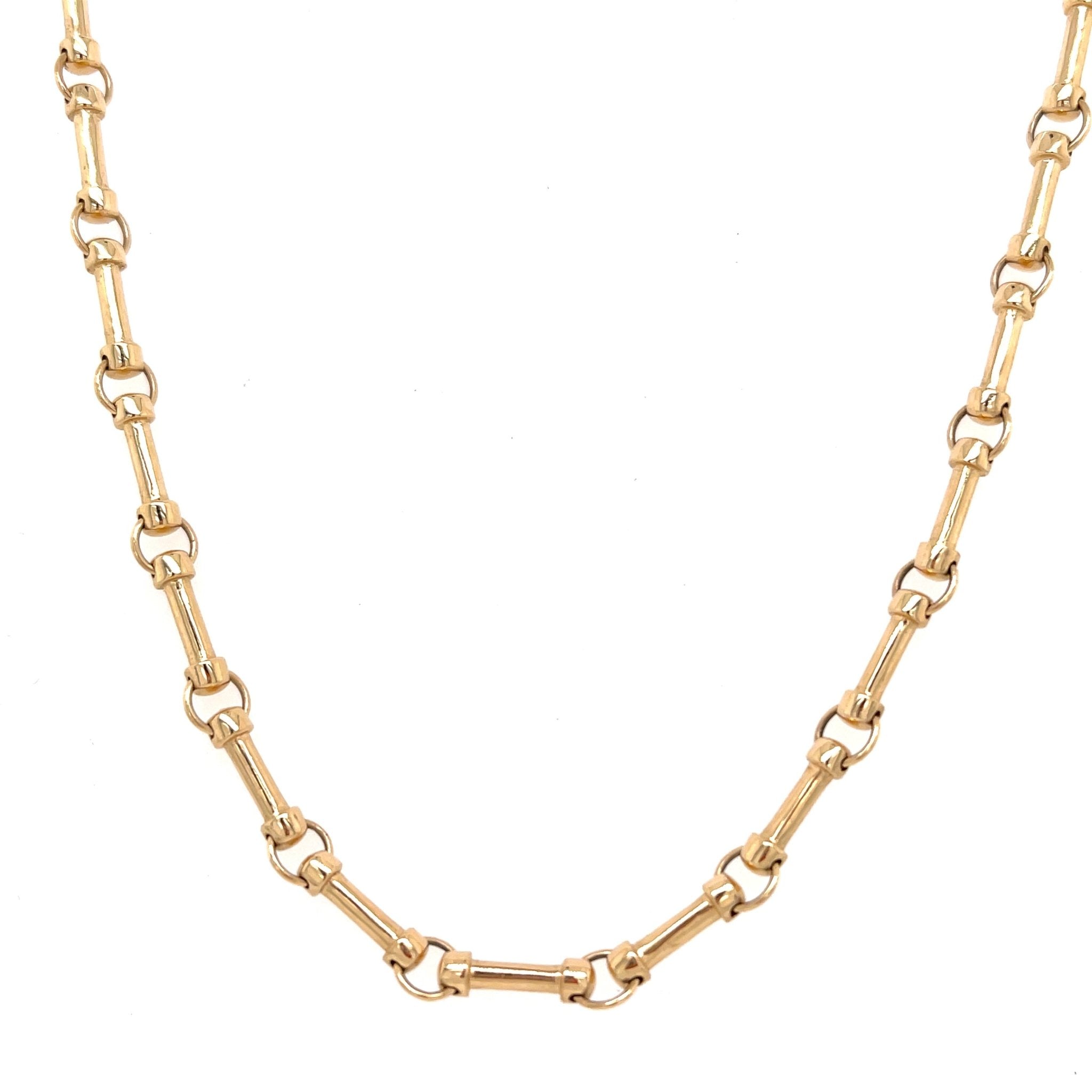 14K Solid Gold Annex Bar Chain - Lexie Jordan Jewelry