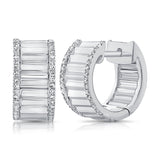 14K Yellow Gold Diamond Huggies - Lexie Jordan Jewelry