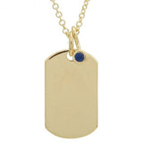 14K Yellow Gold Name Tag Necklace - Lexie Jordan Jewelry