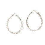 18k White Gold Diamond pear hoop Earrings - Lexie Jordan Jewelry