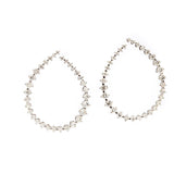18k White Gold Diamond pear hoop Earrings - Lexie Jordan Jewelry