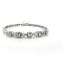 18K white gold Mixed Diamond Bangle - Lexie Jordan Jewelry