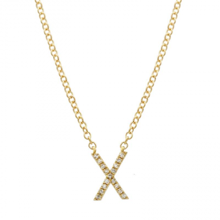 Diamond Initial Necklace