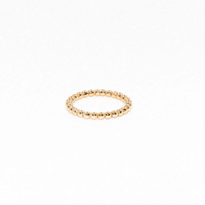 Bead Ring | Stackable Ring | 14K Gold | Fine Details - Lexie Jordan Jewelry