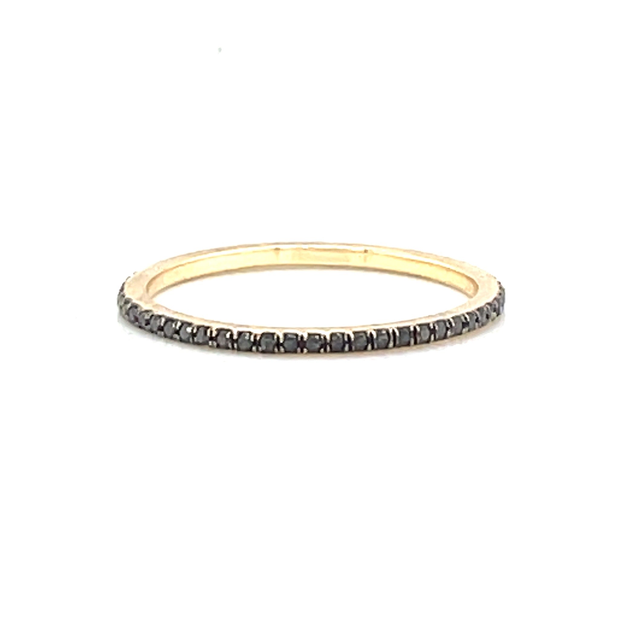 Black diamond eternity band micro pave - Lexie Jordan Jewelry