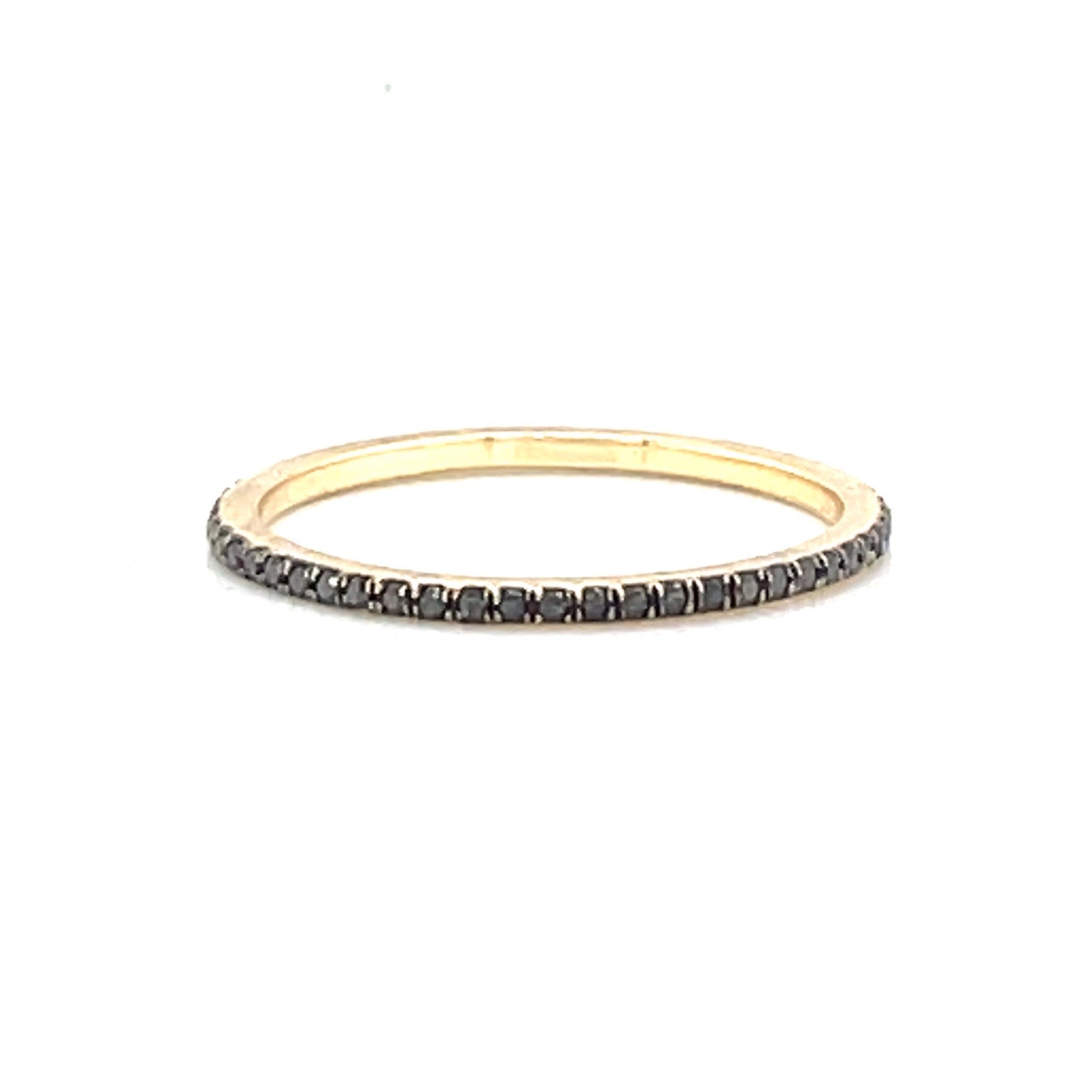 Black diamond eternity band micro pave - Lexie Jordan Jewelry