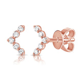 Chevron Diamond Studs - Lexie Jordan Jewelry