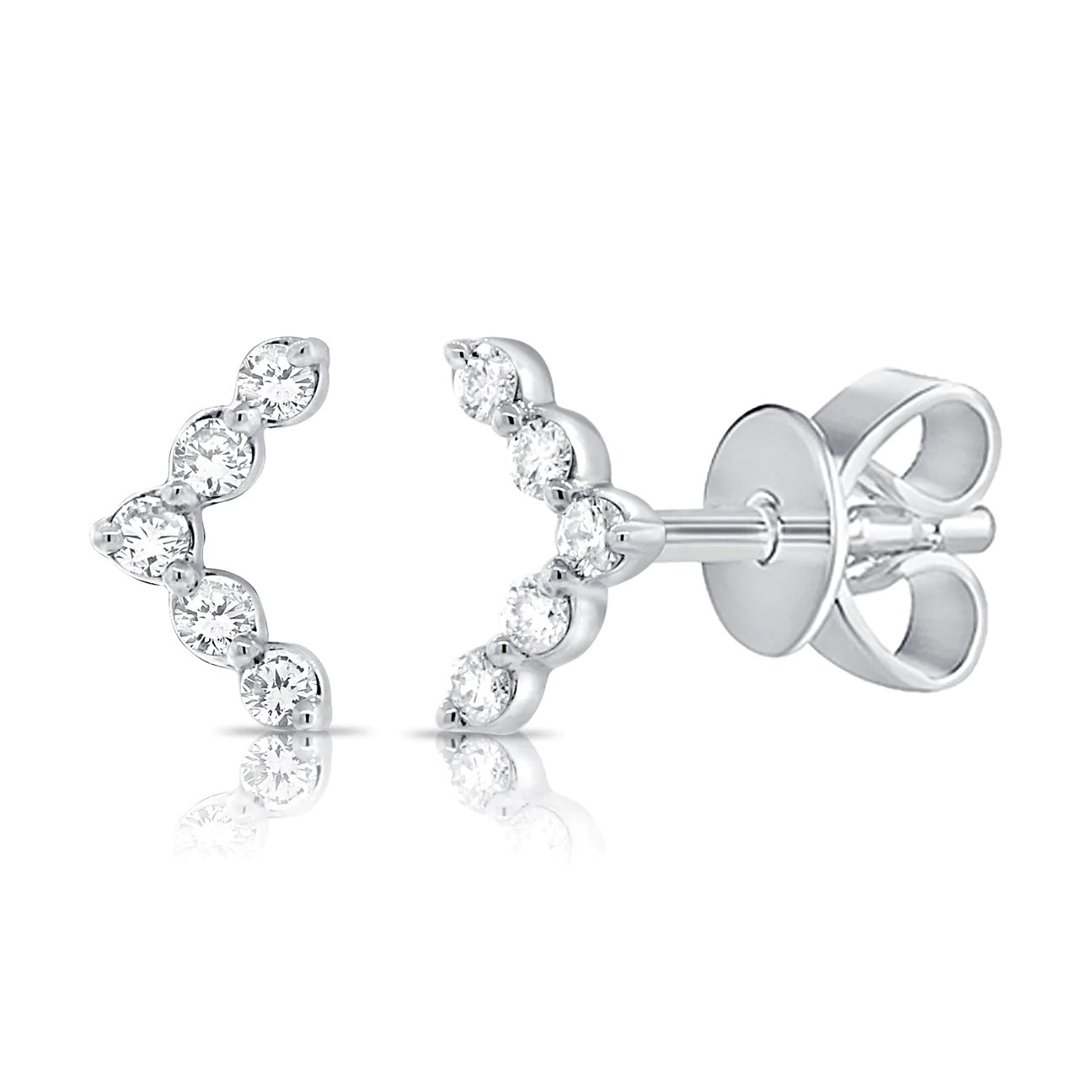 Chevron Diamond Studs - Lexie Jordan Jewelry