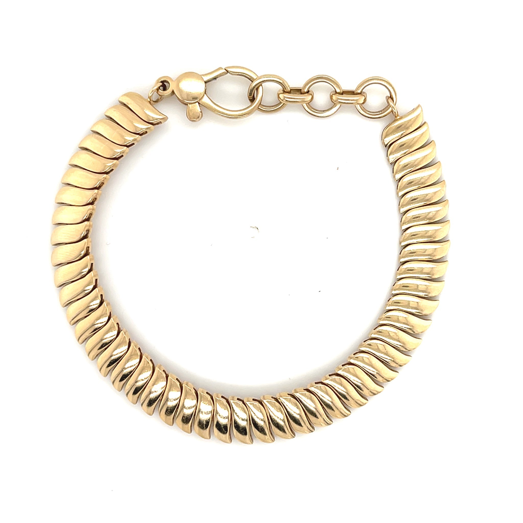 Curvy linked 14k Gold Bracelet - Lexie Jordan Jewelry