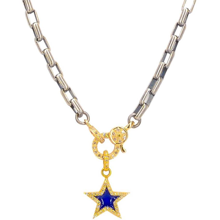 Decorative Diamond Lobster Clasp | 14K Gold | Diamond Finial and Clasp - Lexie Jordan Jewelry