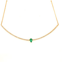 Diamond and Emerald Bar Necklace - Lexie Jordan Jewelry