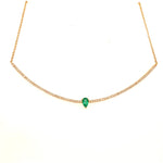 Diamond and Emerald Bar Necklace - Lexie Jordan Jewelry