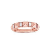 Diamond Baguette Pyramid Band - Lexie Jordan Jewelry