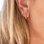 Diamond bezel ear climbers - Lexie Jordan Jewelry
