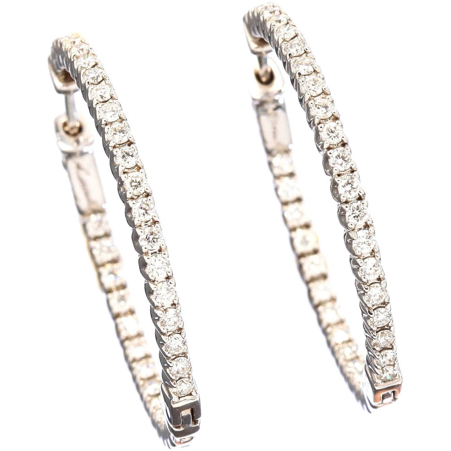 Diamond Hoop Earrings - Lexie Jordan Jewelry