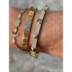 Diamond I Love You to the Moon and Back Bracelet| 14 kt gold | natural diamonds - Lexie Jordan Jewelry