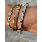 Diamond I Love You to the Moon and Back Bracelet| 14 kt gold | natural diamonds - Lexie Jordan Jewelry