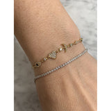 Diamond I Love You to the Moon and Back Bracelet| 14 kt gold | natural diamonds - Lexie Jordan Jewelry