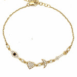 Diamond I Love You to the Moon and Back Bracelet| 14 kt gold | natural diamonds - Lexie Jordan Jewelry