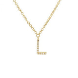Diamond Initial Necklace - Lexie Jordan Jewelry