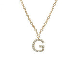 Diamond Initial Necklace - Lexie Jordan Jewelry