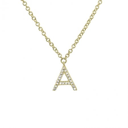 Diamond Initial Necklace - Lexie Jordan Jewelry