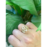 Diamond Letter Rings | Diamonds | 14K Gold | Stackable - Lexie Jordan Jewelry