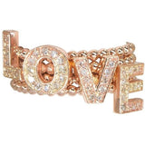 Diamond Letter Rings | Diamonds | 14K Gold | Stackable - Lexie Jordan Jewelry