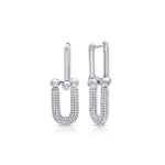 Diamond Link Dangle Earrings - Lexie Jordan Jewelry