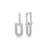 Diamond Link Dangle Earrings - Lexie Jordan Jewelry