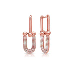 Diamond Link Dangle Earrings - Lexie Jordan Jewelry