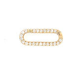 Diamond rectangle Enhancer Lock - Lexie Jordan Jewelry