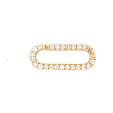 Diamond rectangle Enhancer Lock - Lexie Jordan Jewelry
