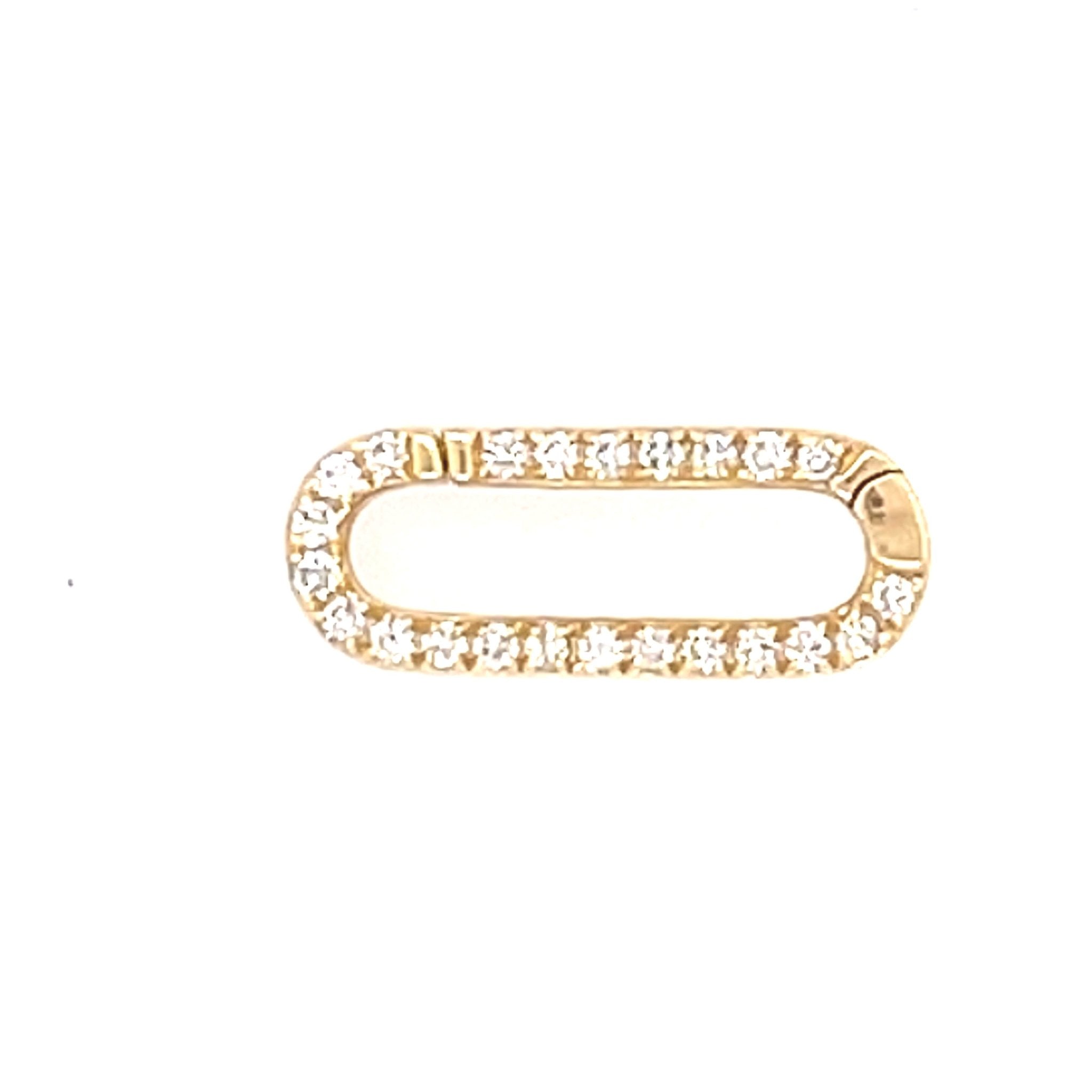 Diamond rectangle Enhancer Lock - Lexie Jordan Jewelry
