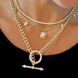 Diamond Toggle Chain Necklace - Lexie Jordan Jewelry