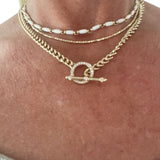 Diamond Toggle Chain Necklace - Lexie Jordan Jewelry