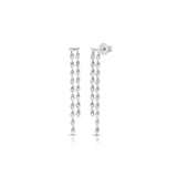 Double Diamond Drop Earrings - Lexie Jordan Jewelry