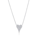 Elongated Heart Necklace | Pave Diamonds | 14K Gold - Lexie Jordan Jewelry