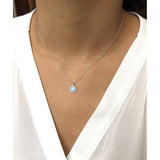 Evil Eye Necklace | 18K White Gold - Lexie Jordan Jewelry