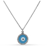 Evil Eye Necklace | 18K White Gold - Lexie Jordan Jewelry